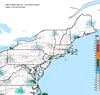 Composite Base Reflectivity image from the Northeastern USA