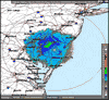 Base Reflectivity image from Dover AFB