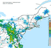 Composite Base Reflectivity image from the Northeastern USA