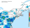 Composite Base Reflectivity image from the Northeastern USA