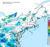 Composite Base Reflectivity image from the Northeastern USA