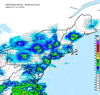 Composite Base Reflectivity image from the Northeastern USA