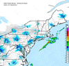 Composite Base Reflectivity image from the Northeastern USA