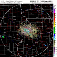 base reflectivity image from davenport, ia