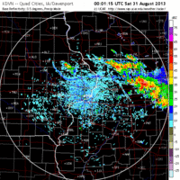 base reflectivity image from davenport, ia