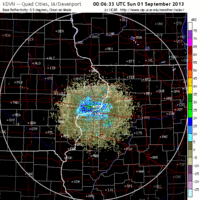 base reflectivity image from davenport, ia