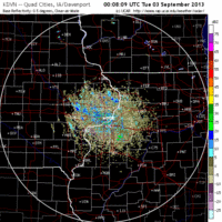 base reflectivity image from davenport, ia