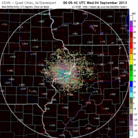 base reflectivity image from davenport, ia