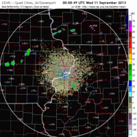 base reflectivity image from davenport, ia