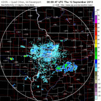 base reflectivity image from davenport, ia