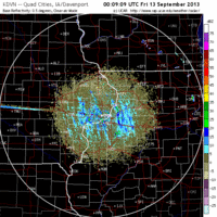 base reflectivity image from davenport, ia