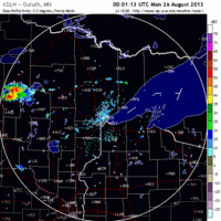 base reflectivity image from Duluth