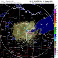 base reflectivity image from Duluth