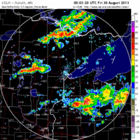 base reflectivity image from Duluth