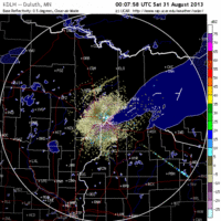 base reflectivity image from Duluth