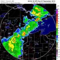 base reflectivity image from Duluth