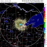 base reflectivity image from Duluth