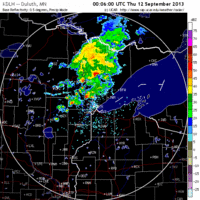 base reflectivity image from Duluth