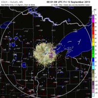 base reflectivity image from Duluth