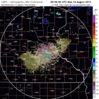 base reflectivity image from Minnesota