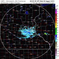 base reflectivity image from Minnesota