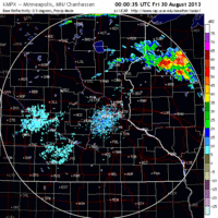 base reflectivity image from Minnesota