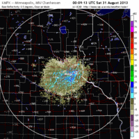 base reflectivity image from Minnesota