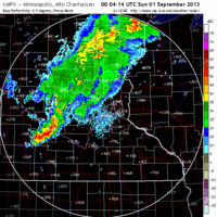 base reflectivity image from Minnesota