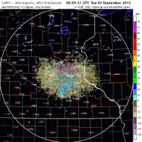 base reflectivity image from Minnesota