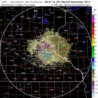 base reflectivity image from Minnesota