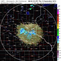 base reflectivity image from Minnesota