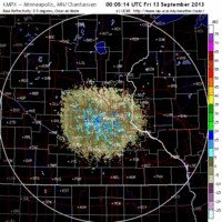 base reflectivity image from Minnesota
