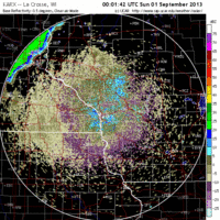 base reflectivity image from la crosse, wi