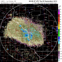base reflectivity image from la crosse, wi