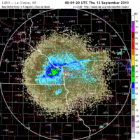 base reflectivity image from la crosse, wi