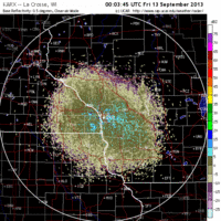 base reflectivity image from la crosse, wi