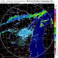 base reflectivity image from green bay, wi