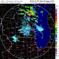 base reflectivity image from milwaukee