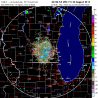 base reflectivity image from milwaukee