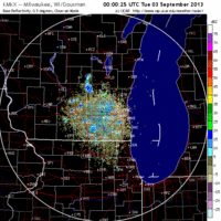 base reflectivity image from milwaukee