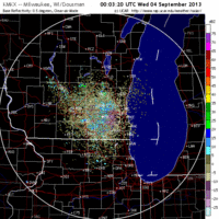 base reflectivity image from milwaukee