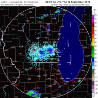 base reflectivity image from milwaukee