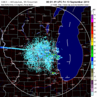 base reflectivity image from milwaukee