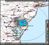 Base Reflectivity image from Dover AFB