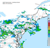 Composite Base Reflectivity image from the Northeastern USA