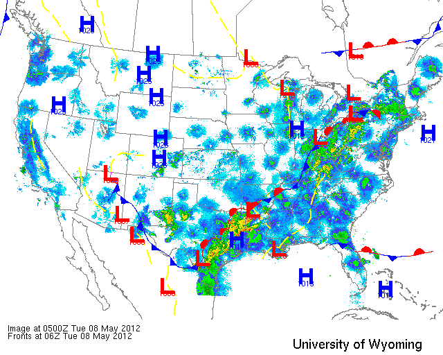 National Composite NEXRAD from around midnight on 5/08/12