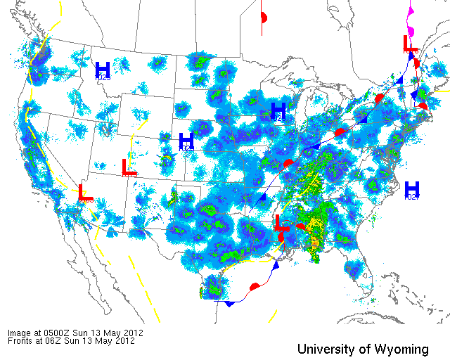 National Composite NEXRAD from around midnight on 5/13/12