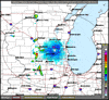 Base Reflectivity image from Milwaukee