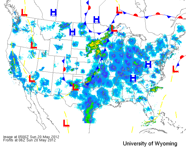 National Composite NEXRAD National Composite NEXRAD from around midnight on 5/20/12