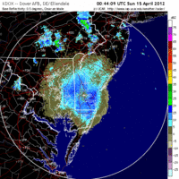 Base Reflectivity image from Dover AFB